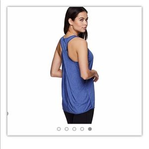 Armani Exchange AX Women’s Blue Twisted Back Yoga Tank Top Size SP